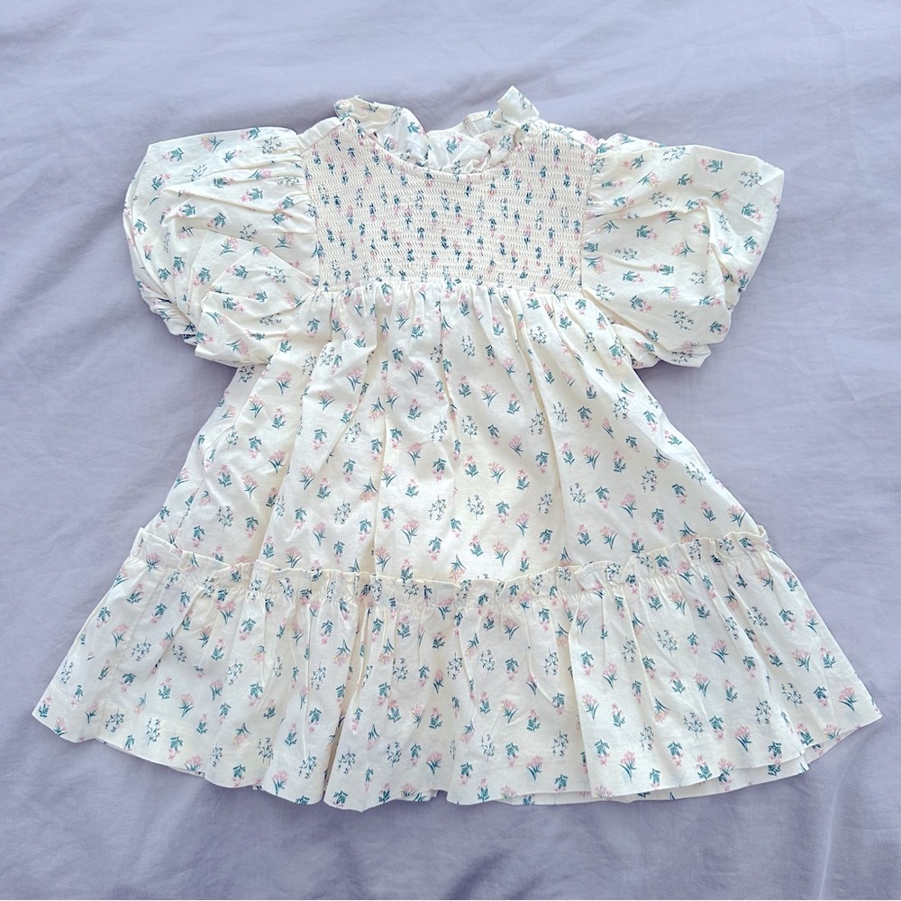*NEW* NWT Janie and Jack Yellow Floral Dress sz 12-18 months